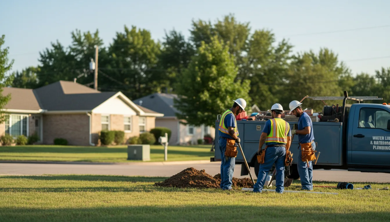 Residential water line and bathroom plumbing service in Lothian, MD